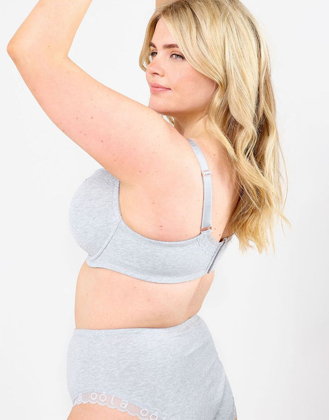 Oola Super Soft Cotton High Waist Control Brief Grey Marl