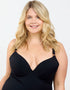Oola Tummy Control Padded Plunge Swimsuit Black