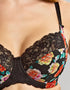 Panache Envy Full Cup Bra Black Rose Print