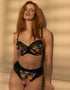 Panache Envy Full Cup Bra Black Rose Print