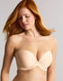 Panache Faith Moulded Plunge Strapless Bra Latte