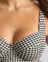Panache Iris Balcony Tankini Top Black Gingham