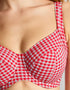 Panache Olivia Full Cup Bikini Top Red Gingham