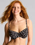 Panache Florence Balcony Bikini Top Polka Dot Black/White