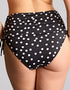 Panache Florence Midi Gather Bikini Brief Polka Dot Black/White