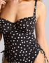 Panache Isabella Balcony Swimsuit Polka Dot Black/White