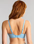 Panache Romy Plunge Bikini Top Sky Blue Gingham