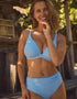 Panache Romy Plunge Bikini Top Sky Blue Gingham
