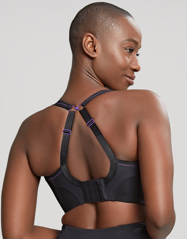 Panache Non Wired Sports Bra Black/Purple