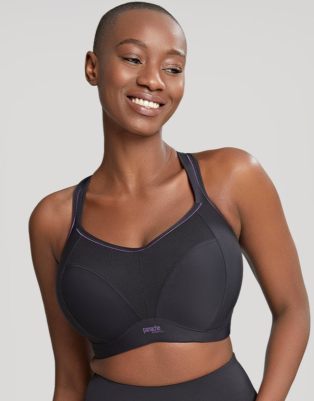 Panache Non Wired Sports Bra Black/Purple