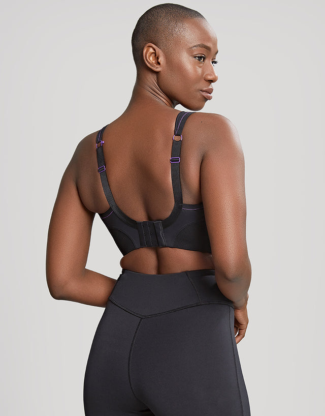 Panache Non Wired Sports Bra Black/Purple