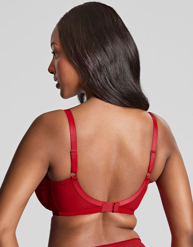 Panache Tango Lace Balconette Bra Scarlet Red