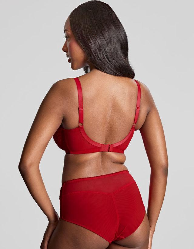 Panache Tango Lace Balconette Bra Scarlet Red