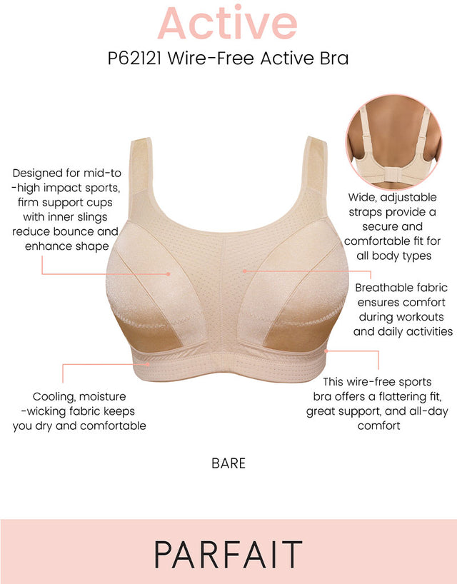 Parfait Wire-Free Active Sports Bra Latte