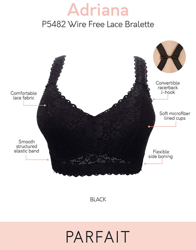 Parfait Adriana Lace Bralette Black