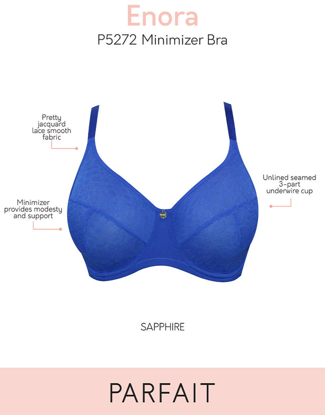 Parfait Enora Minimizer Full Cup Bra Sapphire Blue
