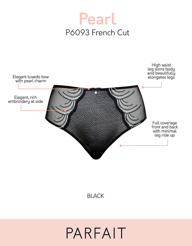 Parfait Pearl French Cut Brief Black