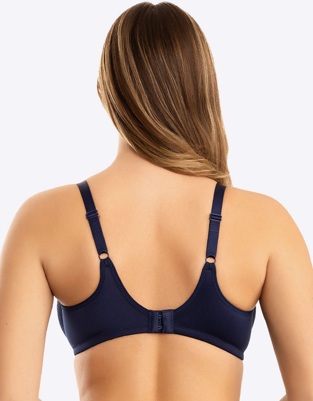 Parfait Pearl Unlined Seamless Minimizer Bra Navy Blue