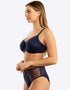 Parfait Pearl Unlined Seamless Minimizer Bra Navy Blue