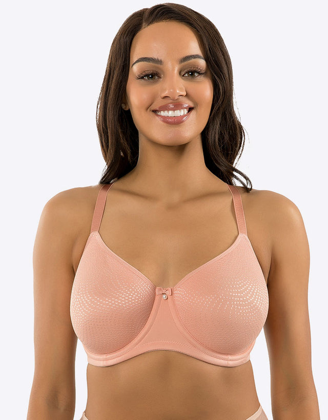 Parfait Pearl Unlined Seamless Minimizer Bra Peach Pink