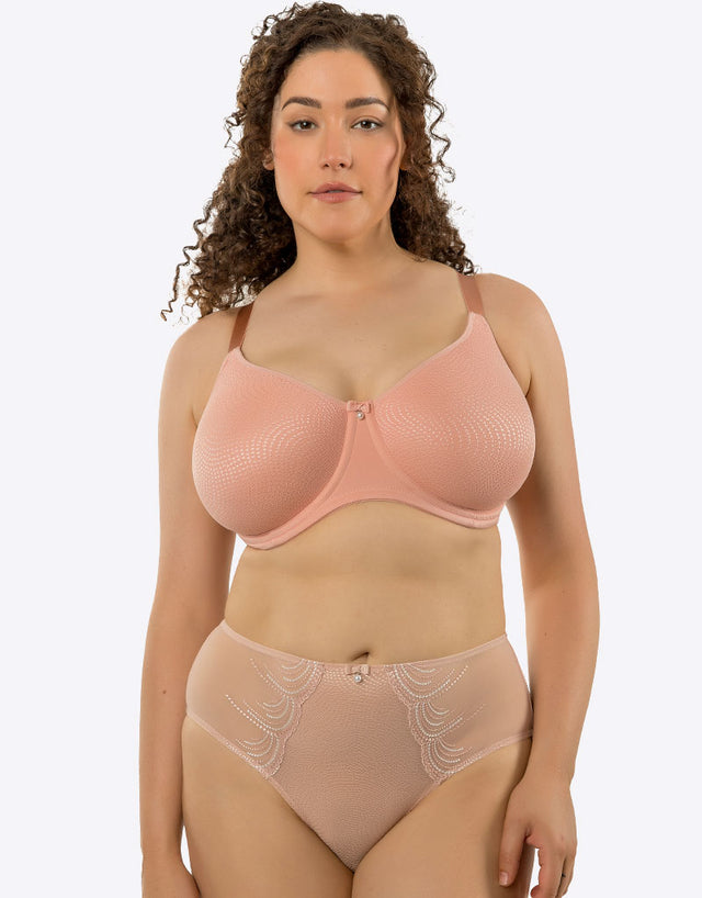 Parfait Pearl Unlined Seamless Minimizer Bra Peach Pink