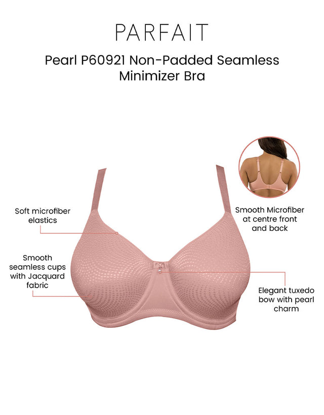 Parfait Pearl Unlined Seamless Minimizer Bra Peach Pink