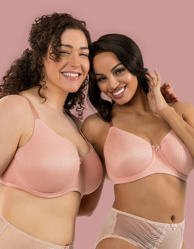Parfait Pearl Unlined Seamless Minimizer Bra Peach Pink