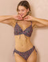 Peek & Beau Vera Scallop Plunge Bikini Top Ditsy Floral Print