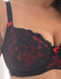 Pour Moi Amour Full Cup Bra Black/Scarlet