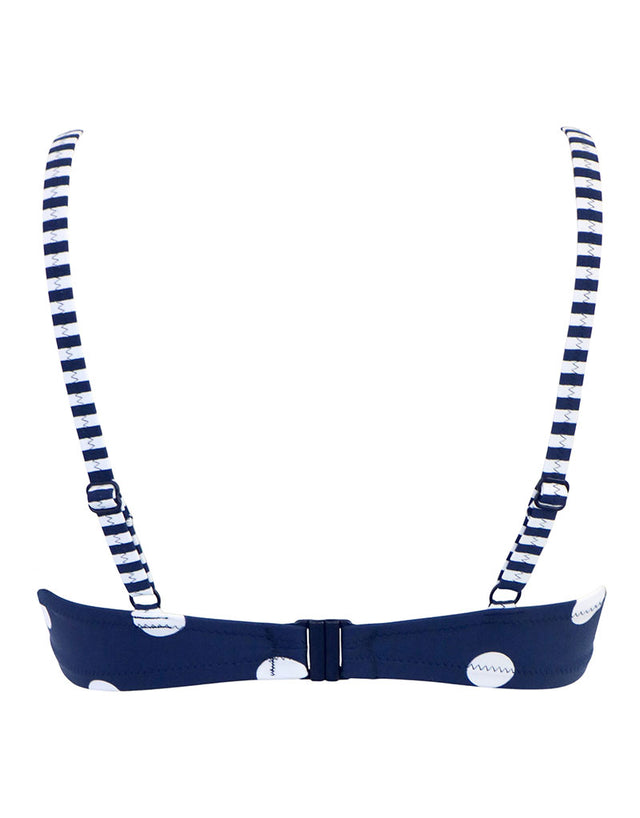 Pour Moi Beach House Bikini Top Navy/Green