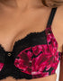 Pour Moi Bliss Full Cup Side Support Bra Black/Rose Print