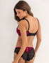 Pour Moi Bliss Full Cup Side Support Bra Black/Rose Print