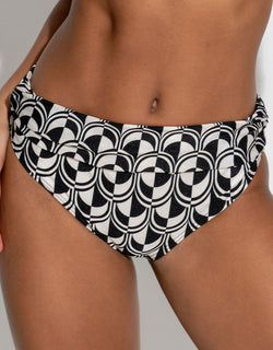 Pour Moi Casablanca Fold Over Bikini Brief Mono Print