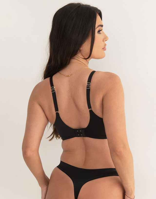 Pour Moi Effortless Non-Padded Moulded T-Shirt Bra Black