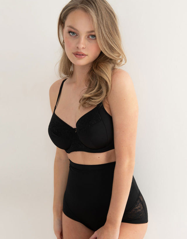 Pour Moi Effortless Full Cup Side Support Bra Black