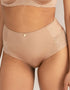 Pour Moi Effortless No VPL Light Control Lace Deep Brief Toffee