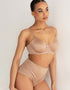Pour Moi Effortless No VPL Light Control Lace Deep Brief Toffee