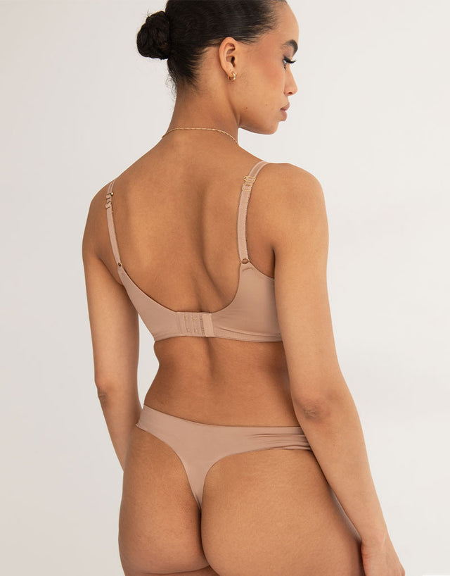 Pour Moi Effortless No VPL Invisible Thong Toffee