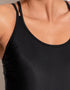 Pour Moi Energy Double Strap Racerback Mesh Swimsuit Black