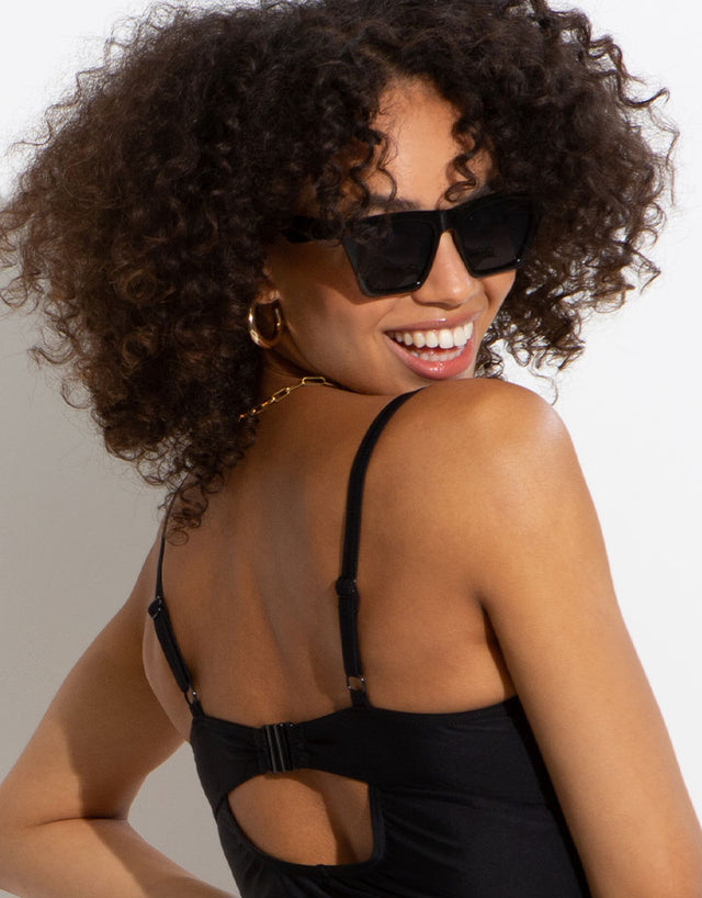 Pour Moi Free Spirit Lightly Padded Tankini Top Black