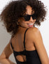 Pour Moi Free Spirit Lightly Padded Tankini Top Black