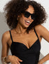 Pour Moi Free Spirit Lightly Padded Tankini Top Black