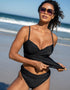 Pour Moi Free Spirit Fold Over Bikini Brief Black