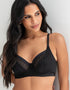 Pour Moi Geo Sculpt Balcony Bra Black