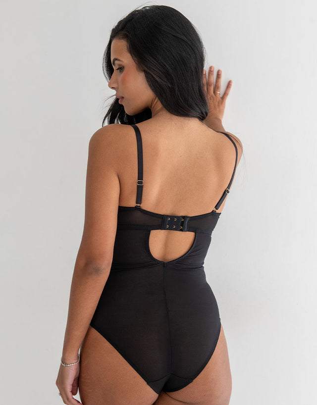 Pour Moi Geo Sculpt Smoothing Underwired Body Black