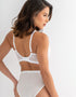 Pour Moi Geo Sculpt Balcony Bra White