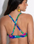 Pour Moi Getaway Multiway Bikini Top Green Floral Print