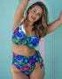 Pour Moi Getaway Multiway Bikini Top Green Floral Print