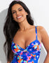 Pour Moi Heatwave Lightly Padded Control Swimsuit Aqua Floral