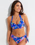 Pour Moi Heatwave Fold Over Tie Bikini Brief Aqua Floral